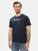 Koszulki męskie - Pepe Jeans T-Shirt Eggo N PM508208 Granatowy Regular Fit - miniaturka - grafika 1