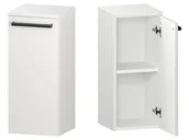 Szafki łazienkowe - Słupek Łazienkowy ATH 30 cm DD Prawy - Biały Mat - Uchwyty Czarne Matowe - miniaturka - grafika 1