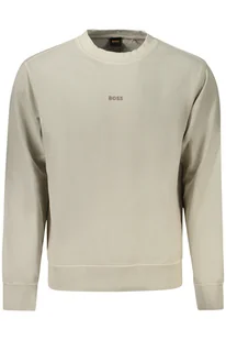 BLUZA HUGO BOSS BEZ ZAMKA MĘSKA BEŻOWA - Bluzy męskie - miniaturka - grafika 1