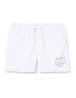 Kąpielówki męskie - Armani Exchange Męskie spodenki Sustainable Leisure Board, białe, duże, biały, L - miniaturka - grafika 1