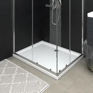 Brodziki prysznicowe - vidaXL Lumarko Brodzik prysznicowy z wypustkami, biały, 80x100x4 cm, ABS 148897 - miniaturka - grafika 1