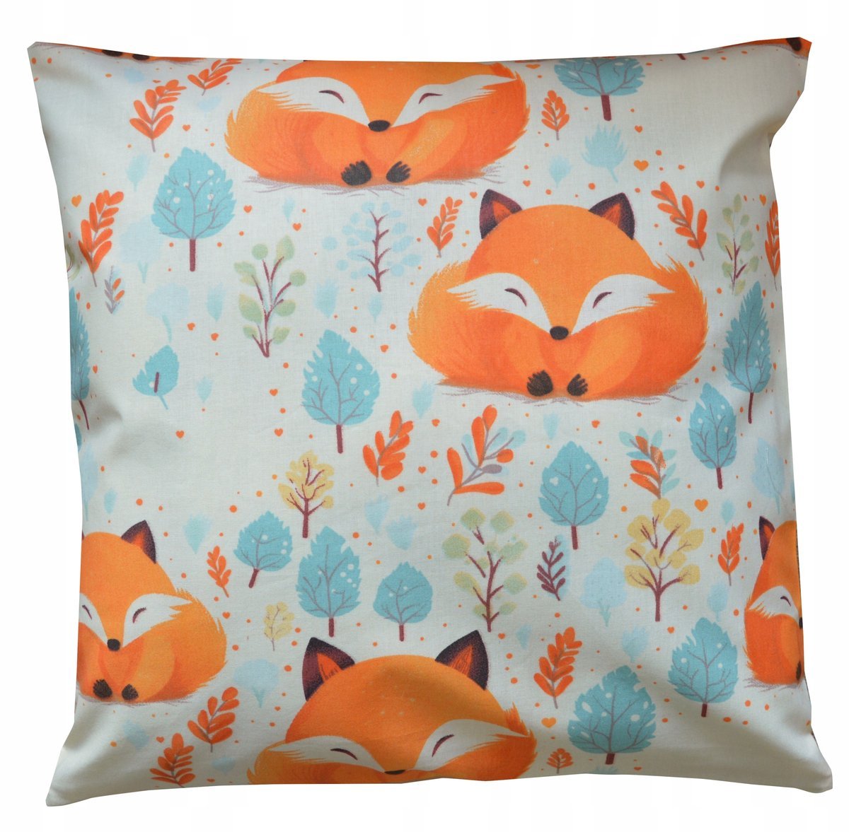 Poszewka na poduszkę dziecięca bawełna LIS LISKI zwierzęta las 40x40