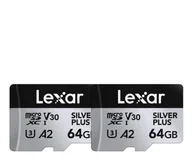 Karty pamięci - Lexar 2x64GB microSDXC Silver Plus UHS-I U3 A2 V30 - miniaturka - grafika 1