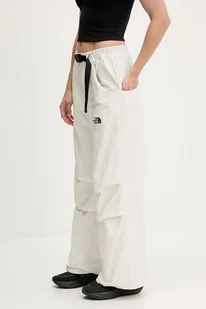 The North Face spodnie TNF X NSE damskie kolor beżowy szerokie high waist NF0A8BJHQLI1 - Spodnie sportowe damskie - miniaturka - grafika 1