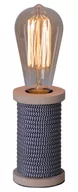 Lampy stojące - Näve Lampa stołowa Max, drewniana stopa, antracyt - miniaturka - grafika 1
