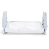 Miski dla kotów - Dwie miski dla kota ze stojakiem 40x17x18cm pochylone na karmę i wodę - miniaturka - grafika 1