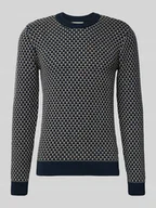 Swetry męskie - Sweter z dzianiny z okrągłym dekoltem model ‘DONG’ - miniaturka - grafika 1
