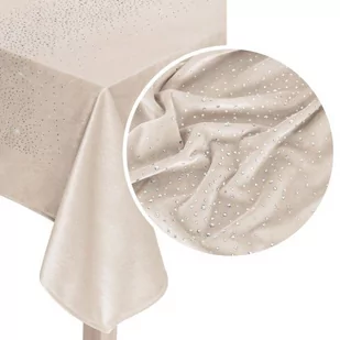 Bieżnik 60 x 120 Dekoracyjny Velvet Shiny Beżowy - Obrusy i serwetki - miniaturka - grafika 1