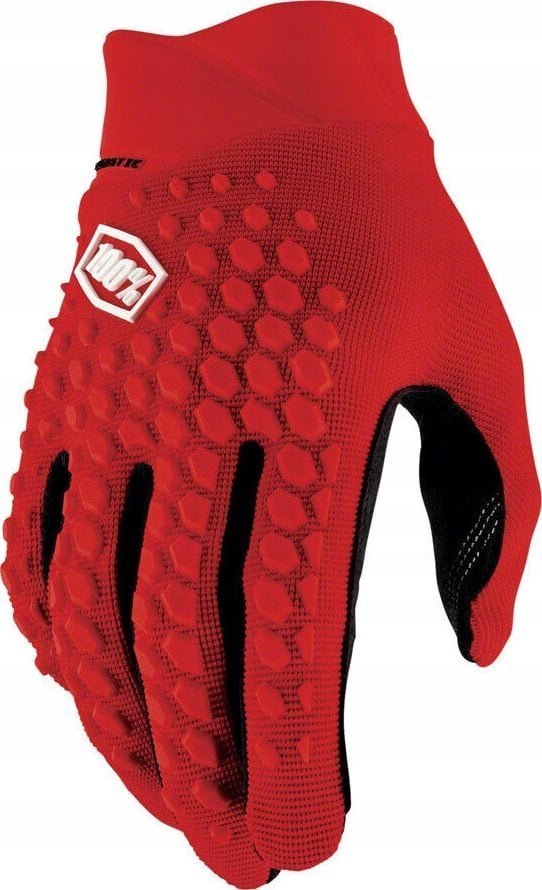 100% Rękawiczki 100% GEOMATIC Gloves Red - S długość dłoni 181-187 mm NEW 2022