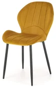 Krzesła - Musztardowe tapicerowane krzesło metalowe M9-Z49 - miniaturka - grafika 1