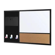 Tablice i flipcharty - Tablica Ścienna Trójdzielna Magnetyczna Korkowa Suchościeralna Combo Spacetronik 90X60 Teczka na Dokumenty - miniaturka - grafika 1