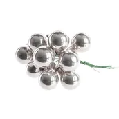 Bombki - Bombki szklane na drutach połysk 2 cm srebrne 144 szt. - miniaturka - grafika 1