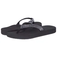 Klapki i japonki damskie - Reef Damskie japonki Star Cushion Sassy, czarny - Czarny Black Silver Bls - 41 EU - miniaturka - grafika 1