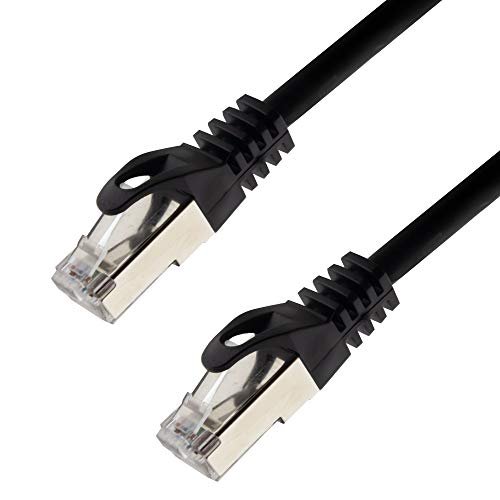 Kabel sieciowy S/FTP PIMF Cat. 7 20 metrów czarny kabel krosowy Gigabit Ethernet LAN DSL CAT7 kabel