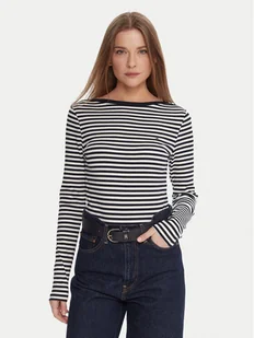 Tommy Hilfiger Bluzka WW0WW47309 Granatowy Slim Fit - Bluzki damskie - miniaturka - grafika 1