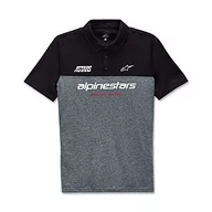Koszulki męskie - Alpinestars Męska koszulka polo Paddock Czarny/ciemny wrzosowy S - miniaturka - grafika 1