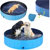 Pływanie - BASEN DLA PSA ZWIERZĄT DZIECI OGRODOWY ROZPOROWY XXL 160x30cm 550L - miniaturka - grafika 1