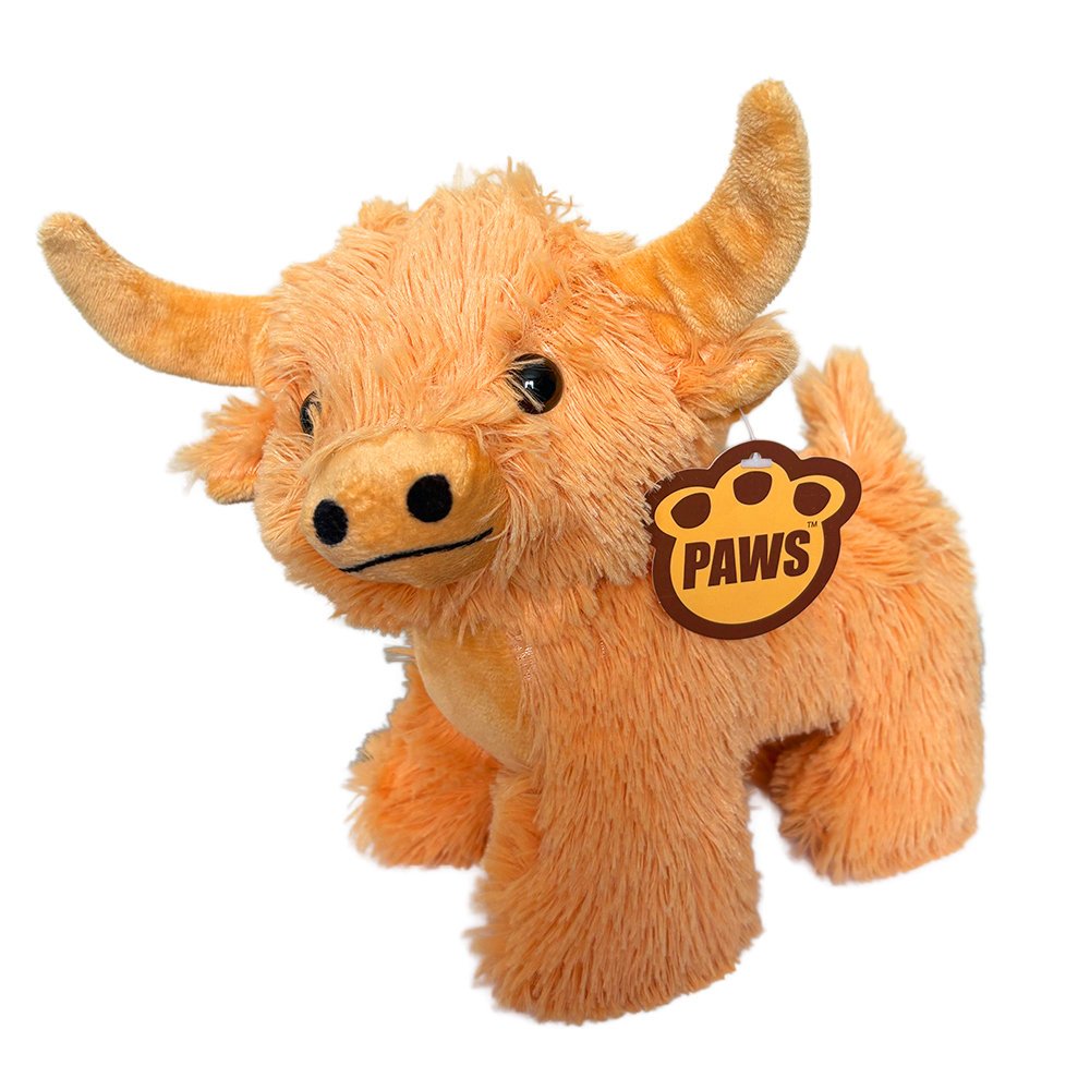 Maskotka Krowa Szkocka 21x22 cm Pomarańczowa Krówka Pluszak