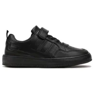 Buty dla dziewczynek - Buty Dziecięce Skórzane Czarne Na Rzepy Sneakersy Trampki Wygodne Lekkie Modne Stylowe 26 - miniaturka - grafika 1