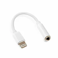 Adaptery i przejściówki - Adapter iPhone Lightning na mini jack 3,5mm przejściówka Reverse biały - miniaturka - grafika 1