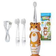 Szczoteczki do zębów dla dzieci - Brush-Baby WildOnes Szczoteczka soniczna dla dzieci w wieku 0-10 lat, tygrys, 1 sztuka - miniaturka - grafika 1