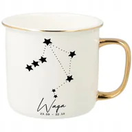 Kubki - KUBEK UCHO RANT ZŁOTY PORCELANOWY RETRO PREZENT DLA ZODIAKARY STRZELEC WZ - miniaturka - grafika 1