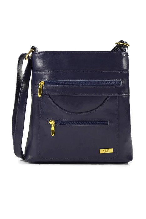 Listonoszka granatowa ze skóry