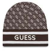 Czapki damskie - Czapka Guess W4BZ21 Z3JD2 Brązowy - miniaturka - grafika 1