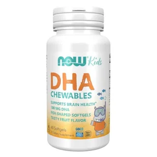 Now Foods DHA 100 mg Kid's Chewable 60 Softgels TT000383 - Witaminy i minerały - miniaturka - grafika 1