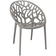 Krzesła - Szare ażurowe krzesło w stylu nowoczesnym - Moso - miniaturka - grafika 1
