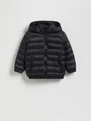 Kombinezony dla dzieci - Reserved - Ocieplana pikowana kurtka - czarny - miniaturka - grafika 1