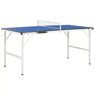 VidaXL Stół do tenisa z siatką, 5 stóp, 152 x 76  x 66 cm, niebieski - Tenis stołowy - miniaturka - grafika 1