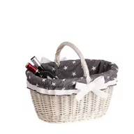 Torby i wózki na zakupy - KOSZ NA ZAKUPY Z WIKLINY EKO TORBA WIKLINOWY KOSZ NA GRZYBY OBSZYTY 47X34 H 25/35 CM - miniaturka - grafika 1