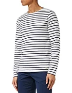 Koszulki męskie - Armor Lux Marinière Plozévet Homme męska koszulka z długim rękawem, biały (400 Blanc/Navire 400), XL - miniaturka - grafika 1