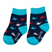 Skarpetki dla dzieci - Skarpety dziecięce Captain Mike wieloryby 27-30 - miniaturka - grafika 1