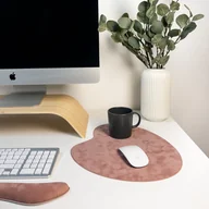 Podkładki na biurko - Mata dekoracyjna na biurko welurowa - różowa/Accurate - miniaturka - grafika 1