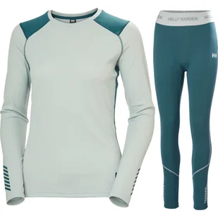 Helly Hansen Lifa Active bielizna narciarska, komplet, damski, jasnozielony/turkusowy - Pozostała odzież narciarska - miniaturka - grafika 1