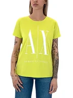 Koszulki i topy damskie - Armani Exchange Damska koszulka z nadrukiem logo Boyfriend Fit, Maxi, Mirage, XL - miniaturka - grafika 1