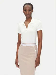 EA7 Emporio Armani Polo 7W000266 AF12500 U0005 Biały Regular Fit - Koszulki i topy damskie - miniaturka - grafika 1