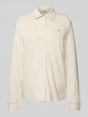 Bluzki damskie - Bluzka z długim rękawem o kroju regular fit z czystej bawełny - miniaturka - grafika 1