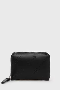 Portfele - KARL Lagerfeld Lagerfeld portfel skórzany damski kolor czarny - grafika 1