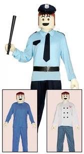 PARTY WORLD Kostium dla mężczyzny Figurka z Klocków: Głowa i dłonie KDDG/1013/U - Stroje karnawałowe - miniaturka - grafika 1
