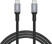 Kable USB - Kabel USB Aukey USB-C - USB-C 2 m Czarny KBAAUKUSB0041 - miniaturka - grafika 1