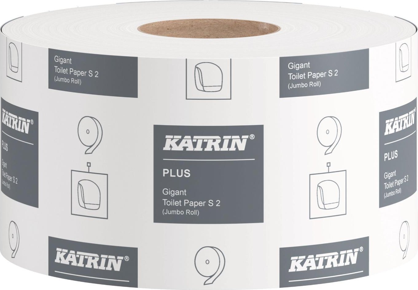 Katrin Toiletpapir Katrin Plus Giga S 2-lags 160m 12rl/kar 108925 - 12 ruller pr. karton