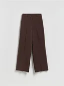 Spodnie damskie - Reserved - Szerokie spodnie z kantem - brązowy - miniaturka - grafika 1