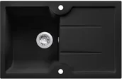 Zlewozmywaki - Zlewozmywak ceramiczny SONRA MERID 78 BLACK (70 czarny mat) - miniaturka - grafika 1