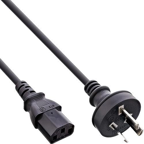 InLine 16655D kabel sieciowy, wtyczka sieciowa Australia/Argentyna na wtyczce IEC C13, 5 m