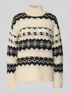 Swetry damskie - Sweter z dzianiny o kroju regular fit z półgolfem model ‘AMPLE’ - miniaturka - grafika 1