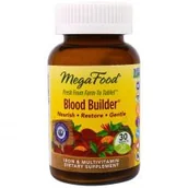 Suplementy naturalne - MegaFood Blood Builder żelazo + witamina B12 + kwas foliowy 30 tab. - miniaturka - grafika 1