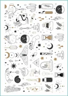 Zabawki kreatywne - Tatuaże tymczasowe zmywalne mistyczne wzory 06, arkusz A4 - miniaturka - grafika 1